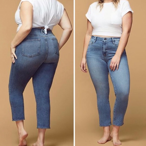 Good American Denim - Good American good straight crop jeans size 18